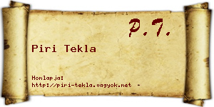 Piri Tekla névjegykártya